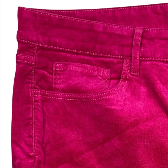 LOFT Plus Magenta Pink Midrise Velvet Skinny Pants Plus Size 24 NWT - Picture 10 of 16